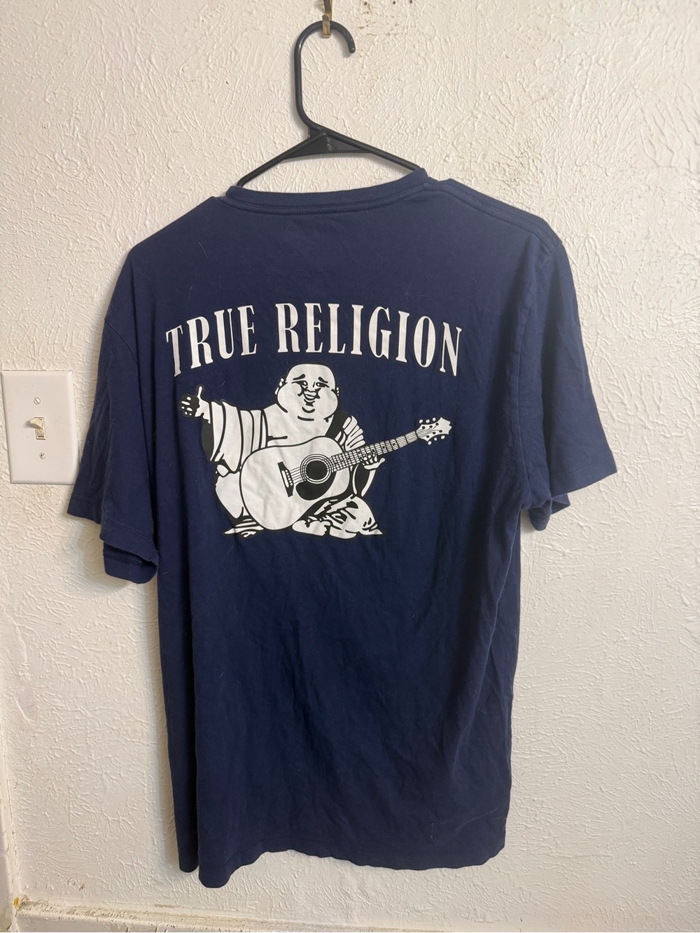 True Religion Men’s Buddha Navy Graphic Logo T-Shirt